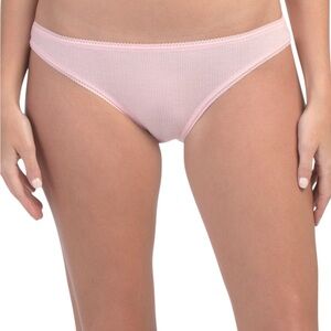 Free People Pointelle Bikini Pink size M